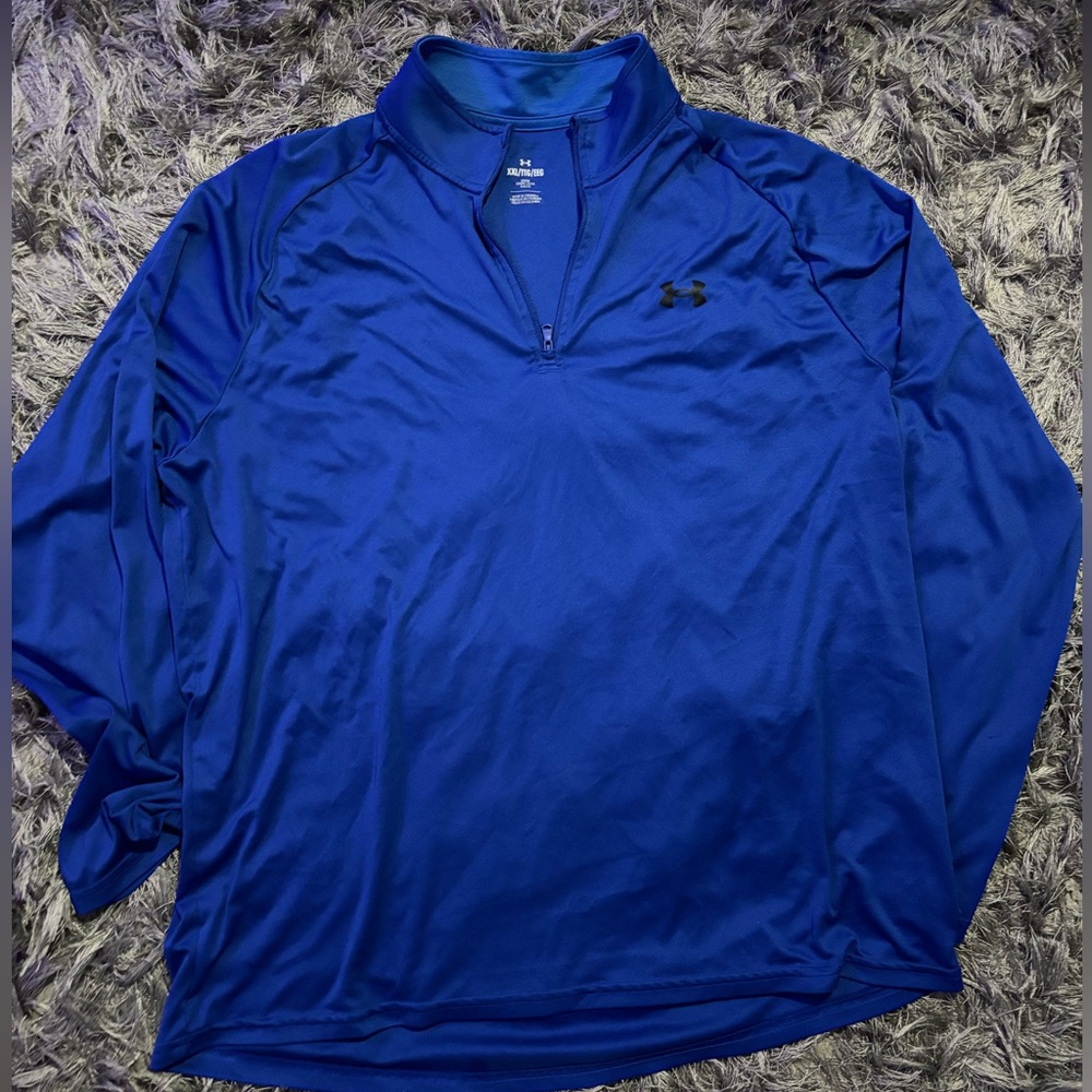 Blue Under Armour quarter zip sweatshirt